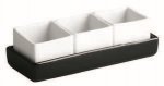 3 molheiras com bandeja 2,5cl - 4x4x2,5cm - 13x5x2cm