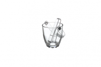 BALDE GELO VIDRO+PINÇA ACRÍLICO 830CC Ø12x13CM