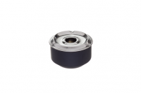 CINZEIRO DE AGUA INOX PRETO 11CM